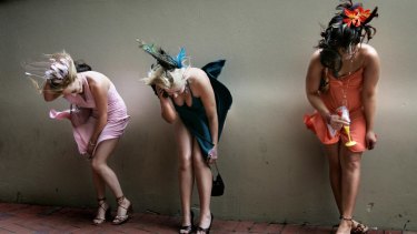 Oaks Day 2006 was one of the windiest race days on record, as depicted in this Walkley Award-winning photograph.
 