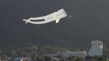 Jin Chul Kyu's Kite-flying in Cheorwon D.M.Z., 2015.