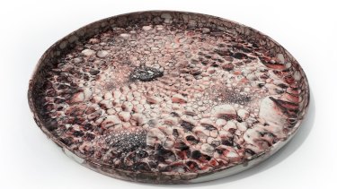 Porcelain bubble platter, $280.