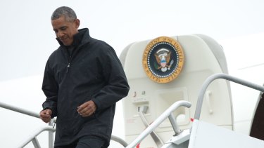 An unwelcome surprise for President Barack Obama as he arrives in Alaska. 