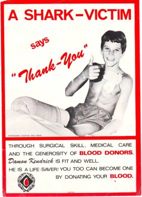 Mr Kendrick became the poster boy for blood donation when he survived the 1974 attack.