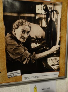 A photo of Fanny Philips in the museum.