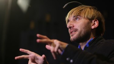 "Cyborg activist" Neil Harbisson "hears" colour thanks to the eye implant protruding from his skull.