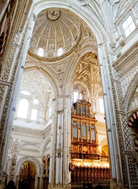 Inside the Mosque-Cathedral of Cordoba.