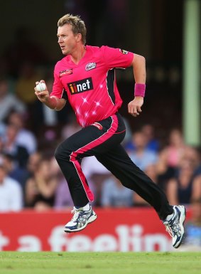 Going out on a high note: Brett Lee will head to Canberra trying to win the Big Bash League title in his final ever game.