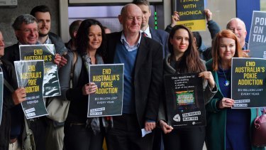 Ant-pokies campaigners are supporting the case alleging poker machines violate consumer laws.
