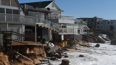 Storms wreaked havoc along the Collaroy coast earlier this year. 