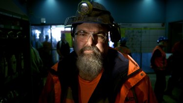 Springvale mine worker John Tilley, before the mine extension was approved in 2015.
