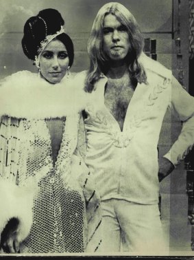 Cher with husband Gregg Allman. July 14, 1975.