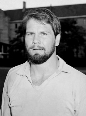 Peter FitzSimons, pictured at Sydney University in May 1984, during his rugby playing days. 