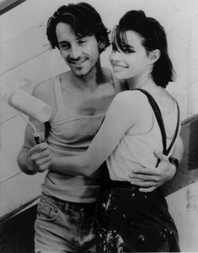 French actor Jean-Hugues Anglade (left) in a scene from the 1986 film "Betty Blue".