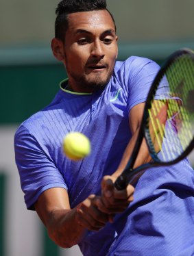 Nick Kyrgios has retired injured  on his return to the ATP Tour.