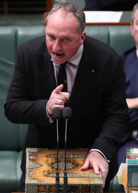 Deputy Prime Minister Barnaby Joyce during question time on Monday.