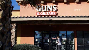 The Guns & Guitars store in Mesquite, Nevada: one of many where mass killer Stephen Craig Paddock legally purchased weapons.