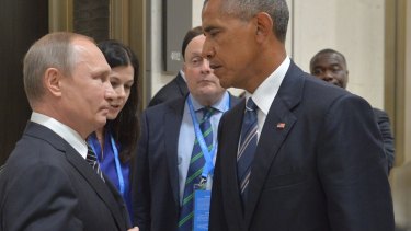 Vladimir Putin and Barack Obama face-to-face at the at G20 in September.