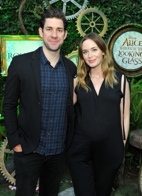 John Krasinski and Emily Blunt attend Disney's Alice Through the Looking Glass event on May 12, 2016 at Roseark in Los Angeles California.
