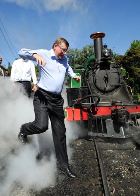 Full steam: Denis Napthine has announced extra funding for the Puffing Billy attraction.