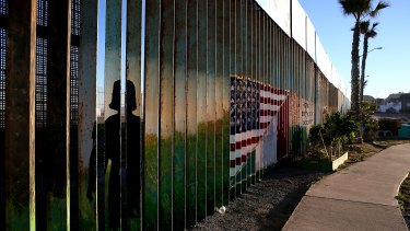 A view of the US-Mexican border fence at Playas de Tijuana.
