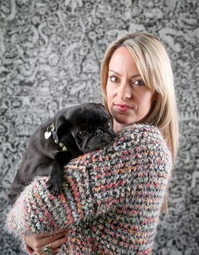 Amanda Campbell with one of her three dogs.