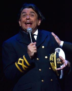 Gerry Connolly plays the Captain in the Cole Porter musical <i>Anything Goes</i>, replacing right-wing radio shock jock Alan Jones.