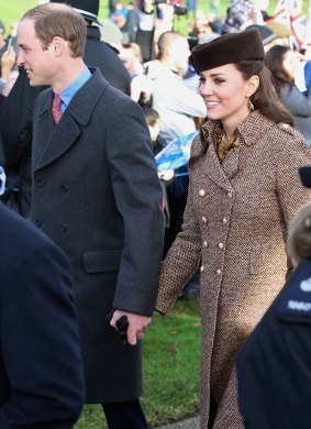 Holding hands, the couple arrive at Sandringham on Christmas Day.