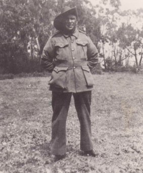 Herbert Lovett, one of the five Lovett brothers from the Aborginal Mission station, Lake Condah, who served in World War I. 