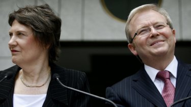 Helen Clark to Kevin Rudd in 2008.