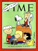 <i>Time</i> in 1965, when the magazine ran a cover story about Charlie Brown's place in American culture.


