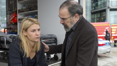 Claire Danes, left, and Mandy Patinkin in <i>Homeland</i>.