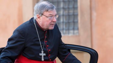 Brief of evidence returned to prosecutor: Cardinal George Pell at the Vatican in 2014.