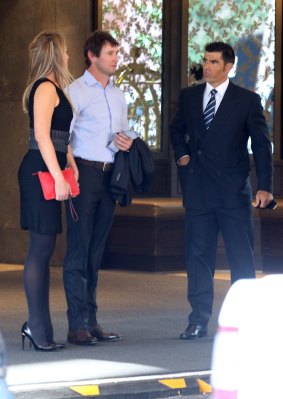 Ginia Rinehart is seen with her new bodyguard and a mystery man.