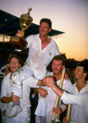 Australia after defeating India at Chennai in the 1987 World Cup.