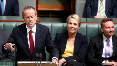 Opposition Leader Bill Shorten delivers his budget reply speech earlier this month.
