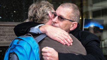 John Dunn, a sex assault victim of Francis Cable after the 83-year-old paedophile's jail sentencing on Thursday.