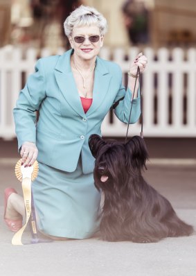 "As a Mum, if you’ve got newborn puppies, you want to give them the best start in life, so you watch them. With the last litter, I never went to 
bed for five weeks.” Julie Cartledge, of Melbourne, with her Skye terrier.
