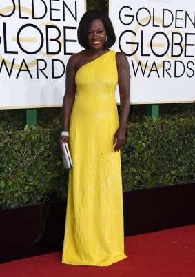 Viola Davis at the 74th annual Golden Globe Awards in LA on Sunday.