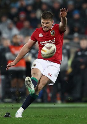 Match winner: Owen Farrell kicked the match winning goal against the All Blacks.