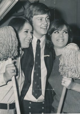 The man who made the mop fashionable - pop singer Johnny Farnham - arrived at a city store to compere a lunchtime fashion parade in 1968