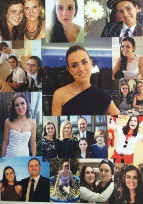 "Beautiful girl": A montage of photos on Georgina Bartter's order of service.