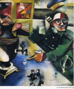 <i>The Soldier Drinks</i> by Marc Chagall.