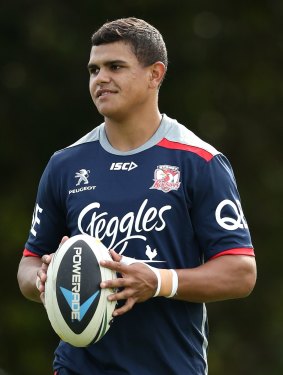 Inglis comparisons: Young Roosters star Latrell Mitchell.