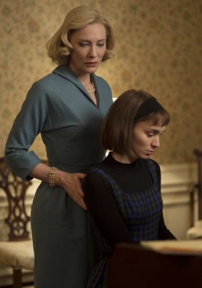 Rooney Mara in a scene from the film <I>Carol</i>. 