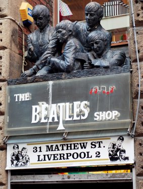 The Beatles shop in Liverpool's Mathew Street. 