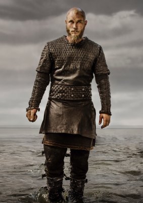 Fimmel plays Viking leader Ragnar Lothbrok with brooding intensity.