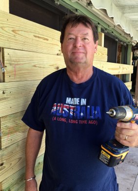 Australian yacht broker David Nichols after boarding up windows in Fort Lauderdale