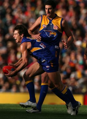 Contenders: Brilliant Ben Cousins in the midfield and defender Dean Cox.