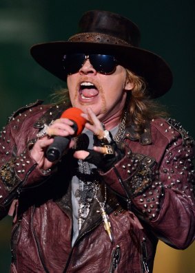 Tragic selection ... Axl Rose is the new AC/DC lead singer.