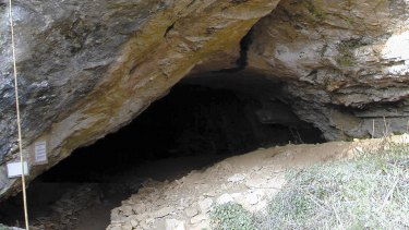 A Neanderthal cave site in Pech-de-l'Aze, south-western France, where a 50,000-year-old  bone tool was found.