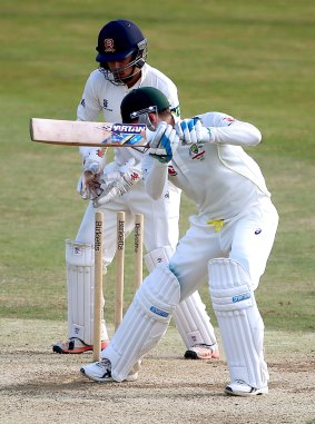 Michael Clarke top scored for Australia before being bowled by Aron Nijjar.