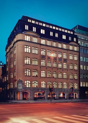 The art nouveau building has been transformed from a school into a hotel.